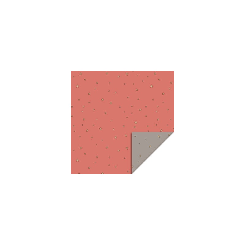 Wrapping paper - Stars Duo Blush Red - Warm Gray - 70x300 cm Wrapping paper - Stars Duo Blush Red - Warm Gray - 70x300 cm