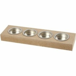 Rechthoekige waxinelichthouder - 25x7 cm