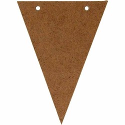 5 Wooden triangle flags - 19x13.5 cm