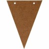 5 Wooden triangle flags - 19x13.5 cm
