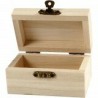 Wooden treasure chest - 9x5.2x4.9 cm