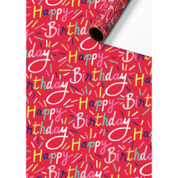 Gift wrap - Immo - Red - Holographic - 70x150cm-Birthday
