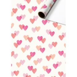 Cadeaupapier - Laila - Roze - 70x200cm-Harten