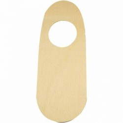 Houten deurhanger met gat - 10x25 cm