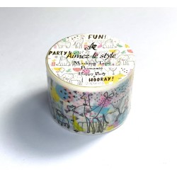 Washi tape - Happy Party - 38mm - Creabrulee