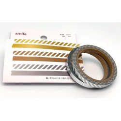 2 rollen Washi tape - Folie Zilver - 5mm - Creabrulee