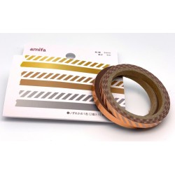 Washi tape - 2 rollen - Folie Brons - 5mm - Creabrulee