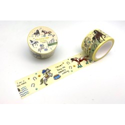 Washi tape - 2 rollen - Horses - 28mm - Creabrulee