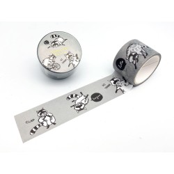Washi tape - 2 rollen - Raccoon - 28mm - Creabrulee