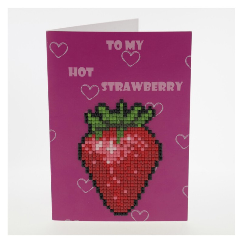 Diamond painting -Greeting card-To my hot strawberry
