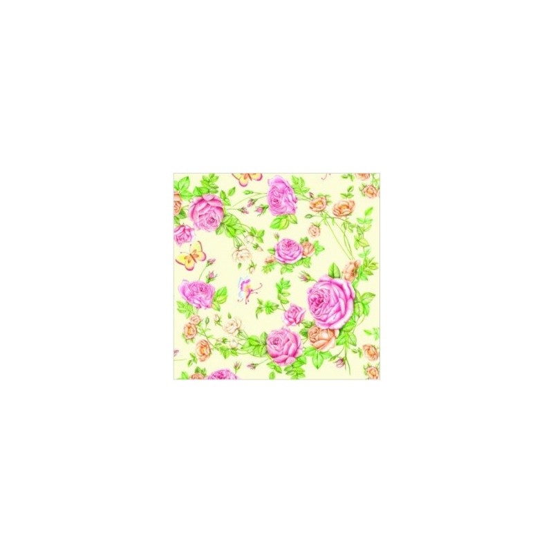 20 Paper Cocktail Napkins - Roses from my garden - 1 pack - PAW