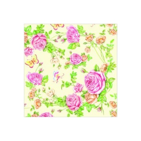 20 Paper Cocktail Napkins - Roses from my garden - 1 pack - PAW