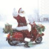 1 Pack Paper Lunch Napkins - Santas scooter - IHR