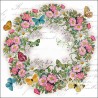 paper lunch napkins - Wreath of Flowers - Butterfly - Ambiente