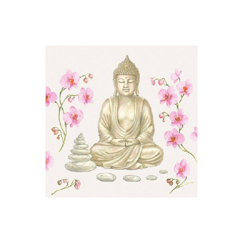 1 Pack Paper Lunch Napkins - Buddha - Ambiente 1 Pack Paper Lunch Napkins - Buddha - Ambiente