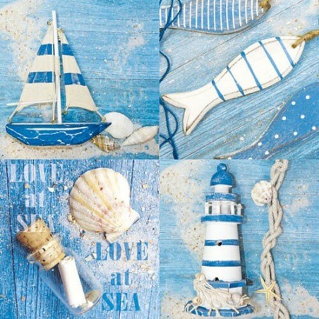 1 Pack Paper Lunch Napkins - Love At Sea - Ambiente