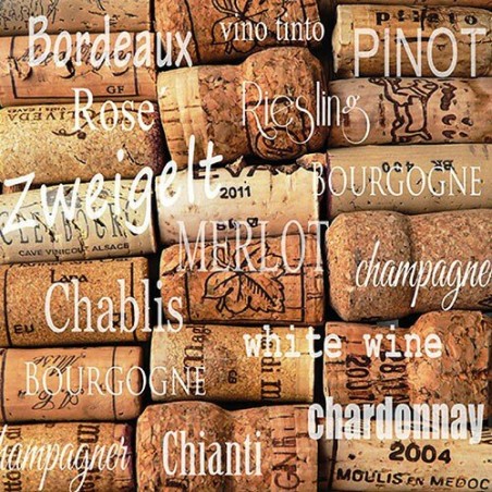 20 Papieren Lunch Servetten - Wine Corks - 1 pakje - Ambiente