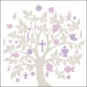 1 Pakje papieren lunch servetten - Communion Symbols Taupe - Ambiente