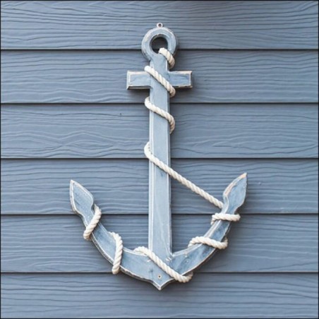 1 Pakje papieren lunch servetten - Wooden Anchor Blue - Ambiente