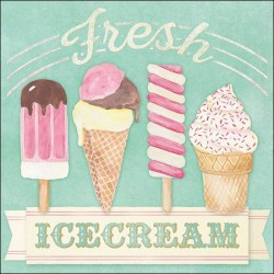 1 Pack Paper Lunch Napkins - Fresh Icecream - Ambiente