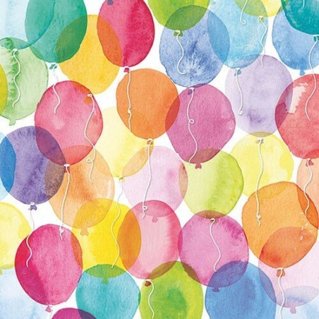 papieren lunch servetten - Aquarell Balloons - Ambiente