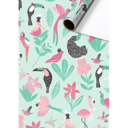 Cadeaupapier-Wrapping paper-Kaena-Mint-Vogels-Birds-Verjaardag-Birthday-www-geschenkenlaantje-eu