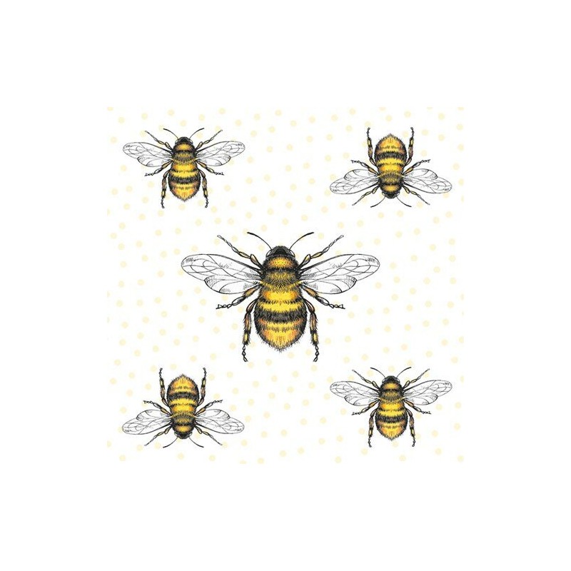 paper lunch napkins - Flying Bees - Ambiente paper lunch napkins - Flying Bees - Ambiente