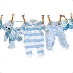 1 Pakje papieren lunch servetten - Baby Boy Clothes - Ambiente