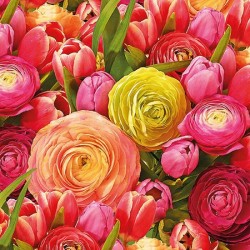 1 Pack Paper Lunch Napkins - Ranunculus - Ambiente