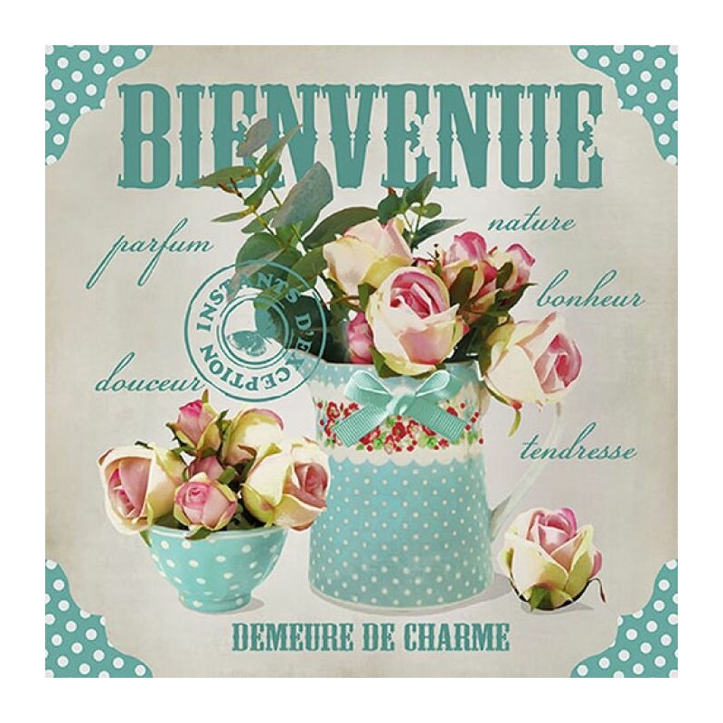 1 Pack Paper Lunch Napkins - Bienvenue - Ambiente 1 Pack Paper Lunch Napkins - Bienvenue - Ambiente