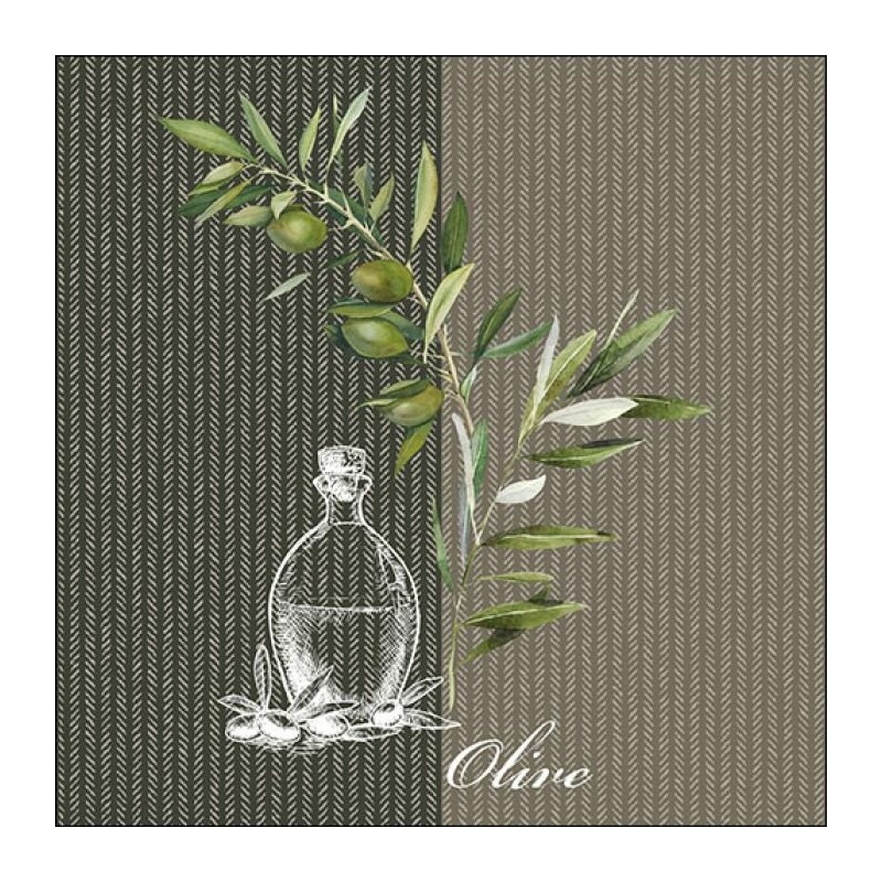 1 Pack Paper Lunch Napkins - Oil And Olives - Ambiente 1 Pack Paper Lunch Napkins - Oil And Olives - Ambiente