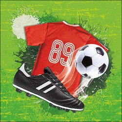 1 Pakje papieren lunch servetten - Soccer - Ambiente