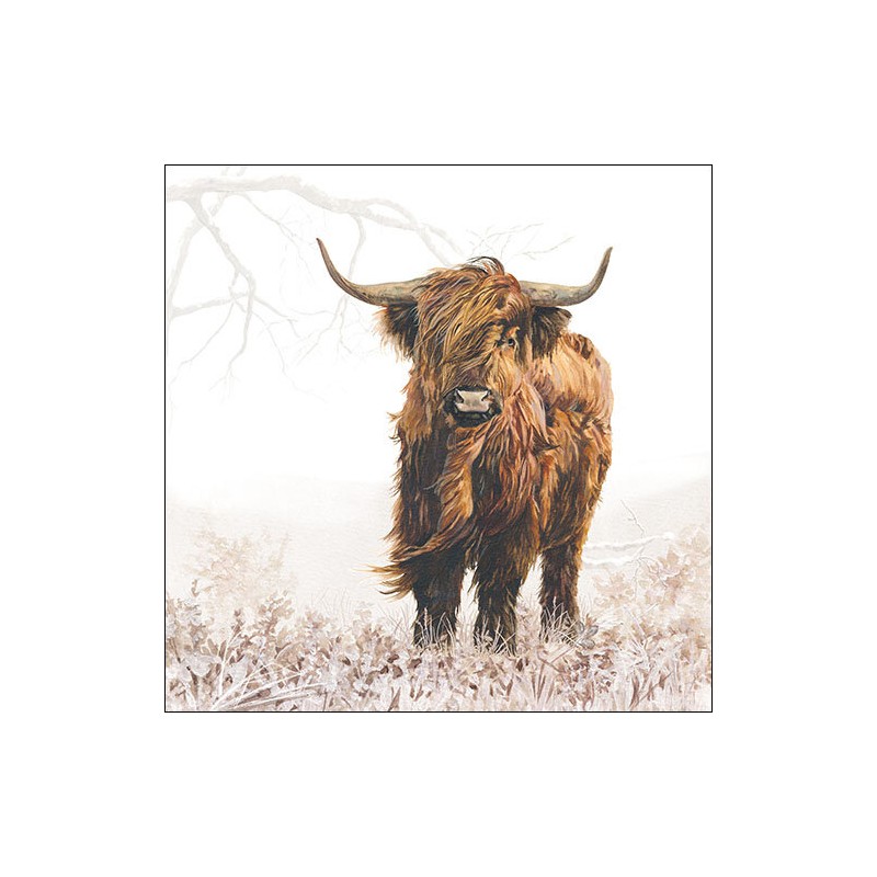 papieren lunch servetten - Highlander - Ambiente - Hooglander - koe papieren lunch servetten - Highlander - Ambiente - Hooglander - koe