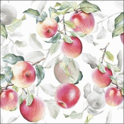 1 Pakje papieren lunch servetten - Fresh Apples White - Ambiente