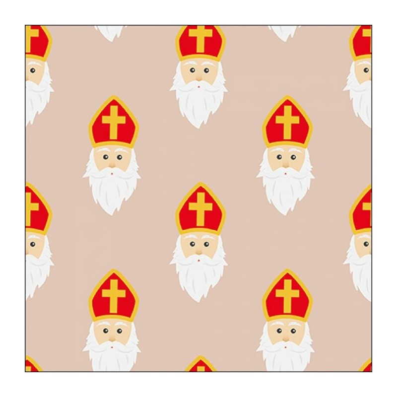 1 Pakje papieren lunch servetten - Saint Nicholas Head - Ambiente 1 Pakje papieren lunch servetten - Saint Nicholas Head - Ambiente