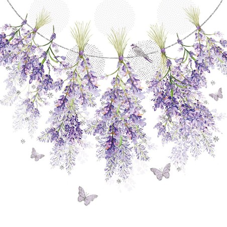 1 Pack Paper Lunch Napkins - Hanging Lavender - PPD