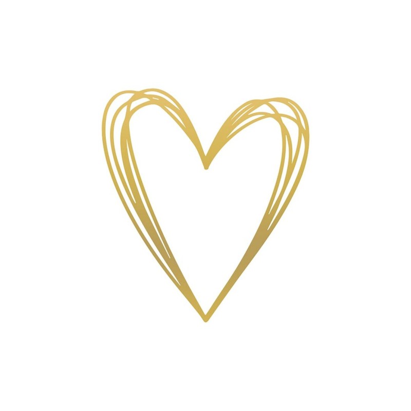 1 Pakje papieren lunch servetten - Pure Heart gold - PPD 1 Pakje papieren lunch servetten - Pure Heart gold - PPD