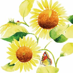 1 Pakje papieren lunch servetten - Sunflowers - PPD