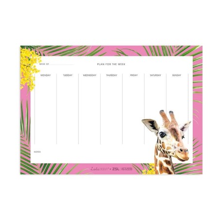 A4 - Weekplanner - Notitieblok -  Giraf