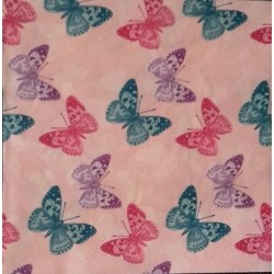1 Pakje papieren lunch servetten - Papillon rose - Ti-flair