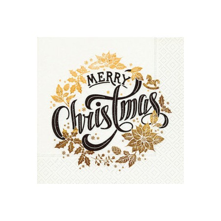 1 Pack Paper Lunch Napkins - Christmas wreath - Paper+Design