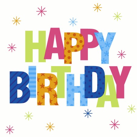 P+D - Paper Lunch Napkins - Birthday Stars