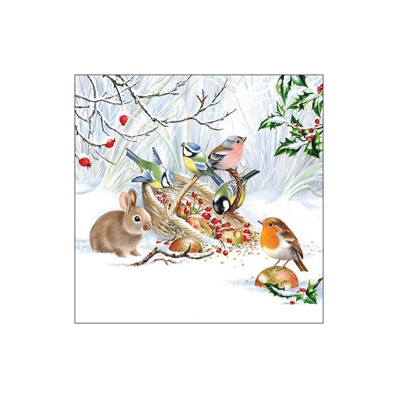 1 Pack Paper Lunch Napkins - Winter Treat - Ambiente 1 Pack Paper Lunch Napkins - Winter Treat - Ambiente