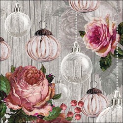 1 Pakje papieren lunch servetten - Roses And Baubles - Ambiente