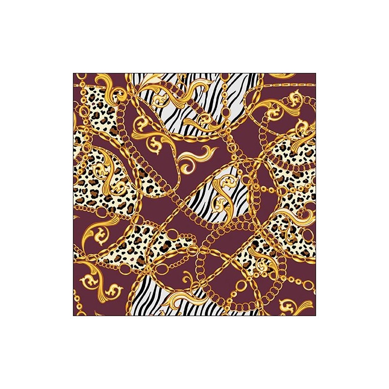 1 Pack Paper Lunch Napkins - Golden Pattern Berry - Ambiente 1 Pack Paper Lunch Napkins - Golden Pattern Berry - Ambiente