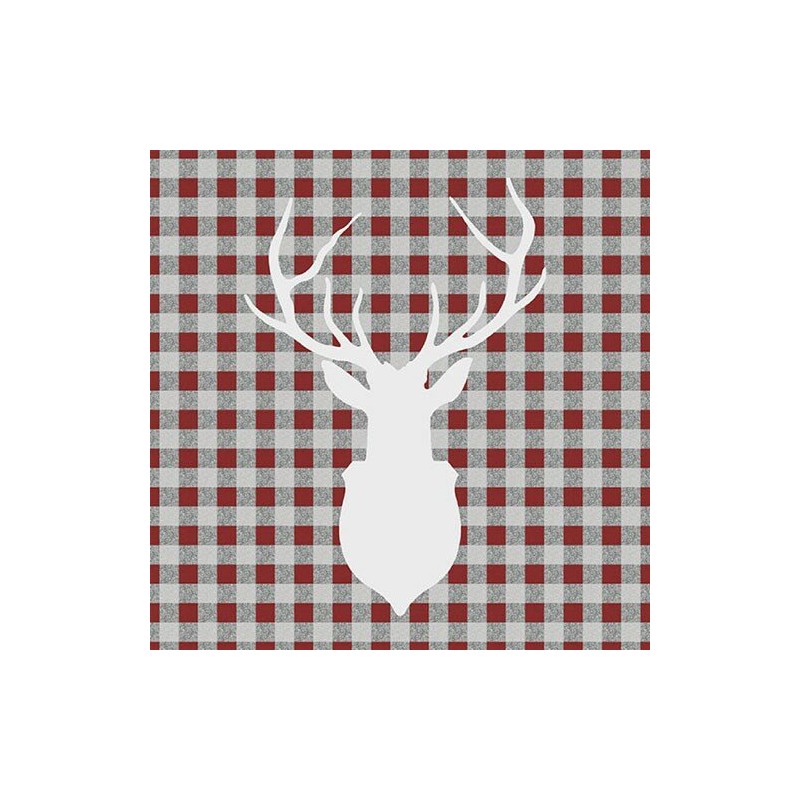 1 Pakje papieren lunch servetten - Deer Outline Red - Ambiente 1 Pakje papieren lunch servetten - Deer Outline Red - Ambiente