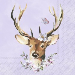 1 Pack Paper Lunch Napkins - Janne lilac - IHR