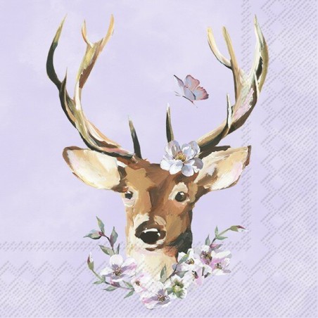 1 Pack Paper Lunch Napkins - Janne lilac - IHR