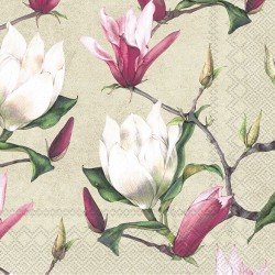 1 Pack Paper Lunch Napkins - Wake up in spring cream - IHR