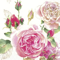 1 Pack Paper Lunch Napkins - Tea rose white - IHR